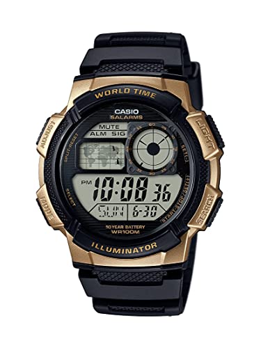 Casio Men's '10 Year Battery' Quartz Stainless Steel and Resin Watch, Color:Black (Model: AE-1000W-1A3VCF) - $13.94 - Amazon