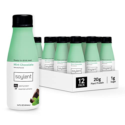 Soylent Plant Based Mint Chocolate Meal Replacement Shake, 14oz, 12 Pack - $22.87 /w S&S + F/S - Amazon