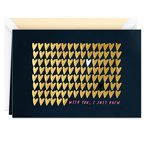 Hallmark Signature Valentines Day Card, Anniversary Card, Love Card for Significant Other (Gold Foil Hearts) - $2.94 - Amazon