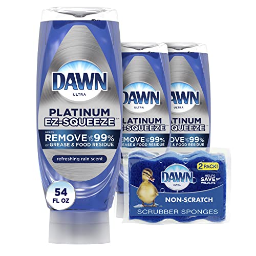 3-Count 22-Oz Dawn Ultra EZ-Squeeze Dishwashing Soap + 2x Scrub Sponges - $12.65 /w S&S - Amazon