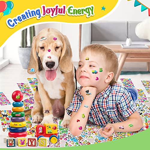 Stickers for Kids, 3D Puffy Stickers, 64 Different Sheets, 3200+ Stickers - $8.49 - Amazon