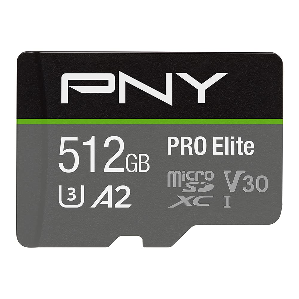 PNY 512GB PRO Elite Class 10 U3 V30 microSDXC Flash Memory Card - $34.99 + F/S - Amazon
