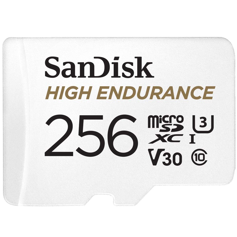256GB SanDisk High Endurance U3 V30 Video microSDXC Card - $22.49 - Amazon