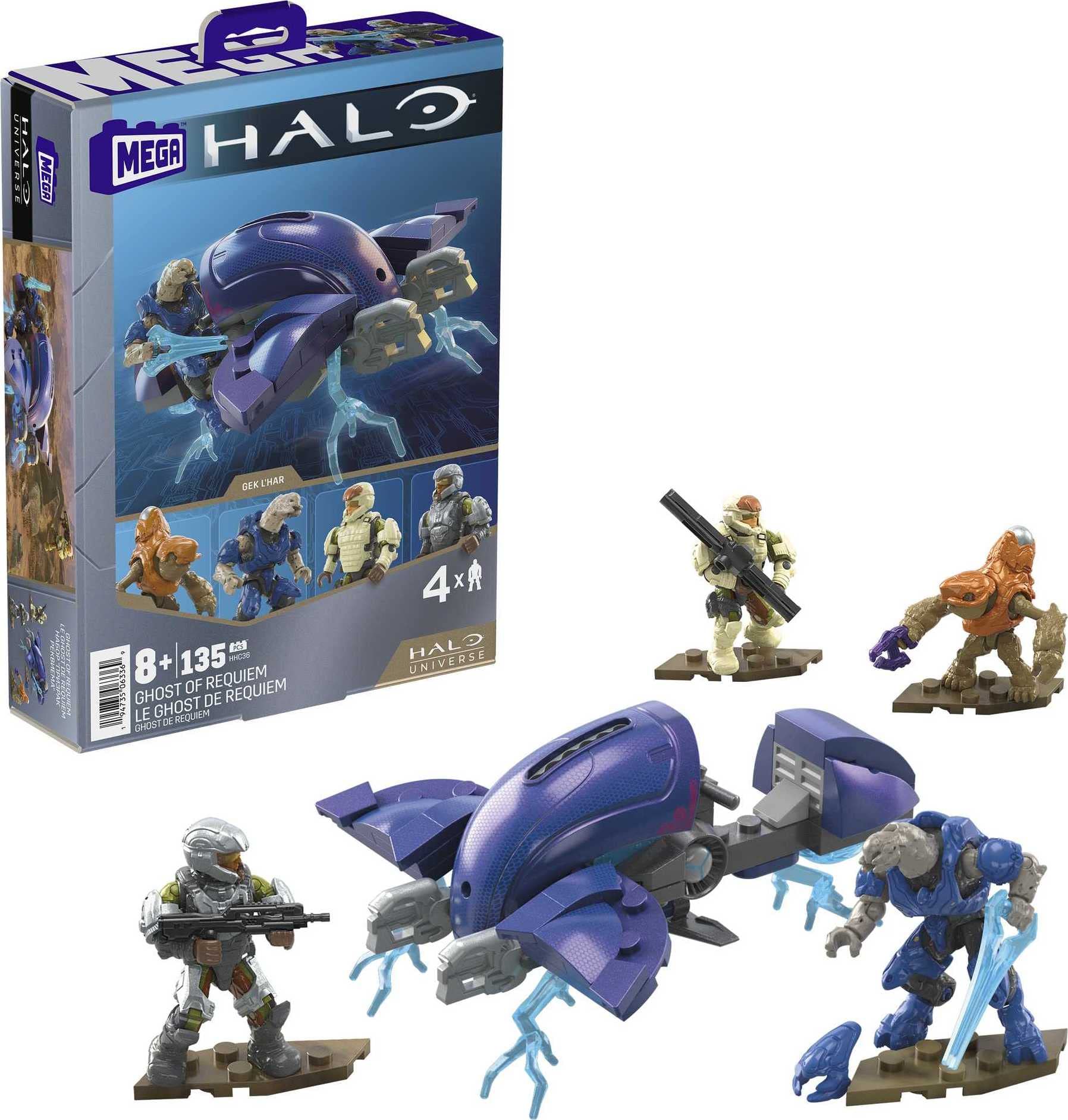 MEGA HALO Toys Vehicle Building Set, Ghost of Requiem Aircraft with 135 Pieces - $7.43 - Amazon
