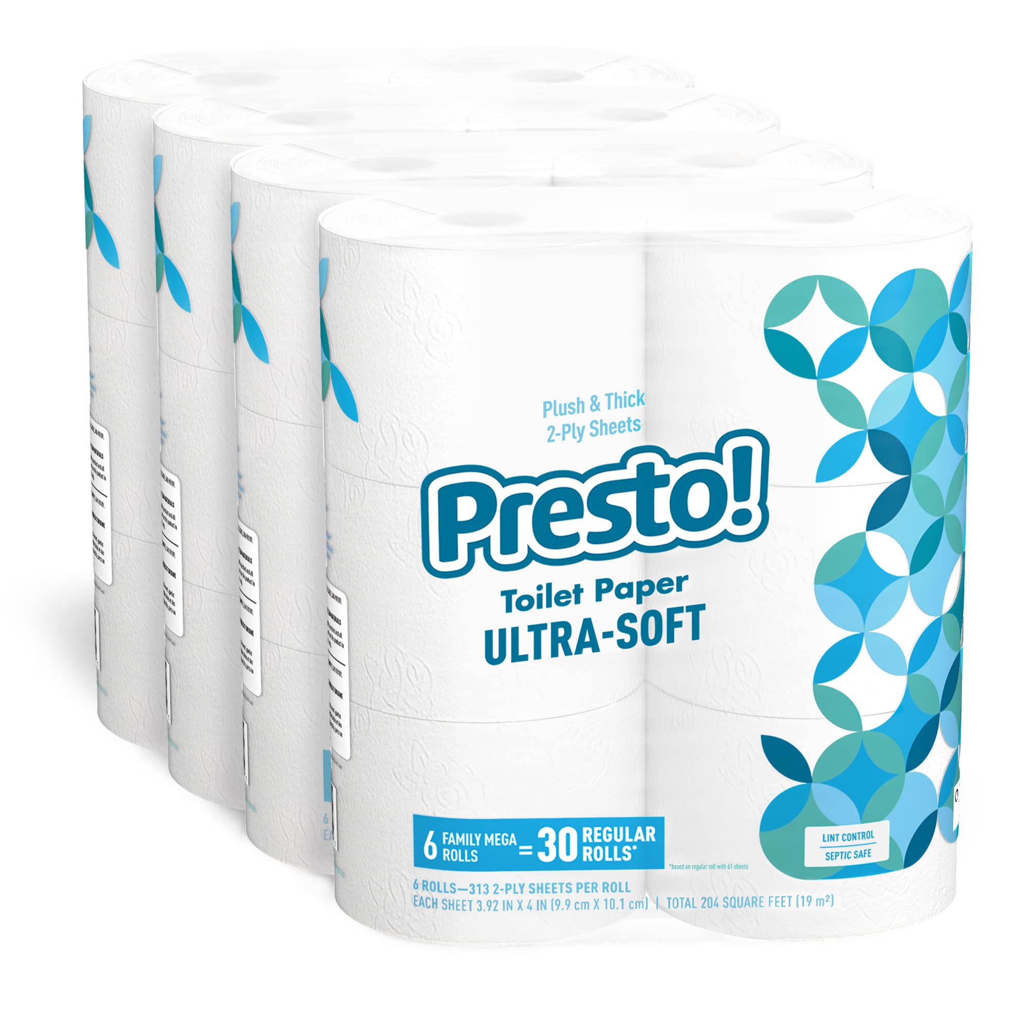 $18.06: Amazon Brand - Presto! 2-Ply Toilet Paper, Ultra-Soft, Unscented, 24 Rolls (Prime Members)