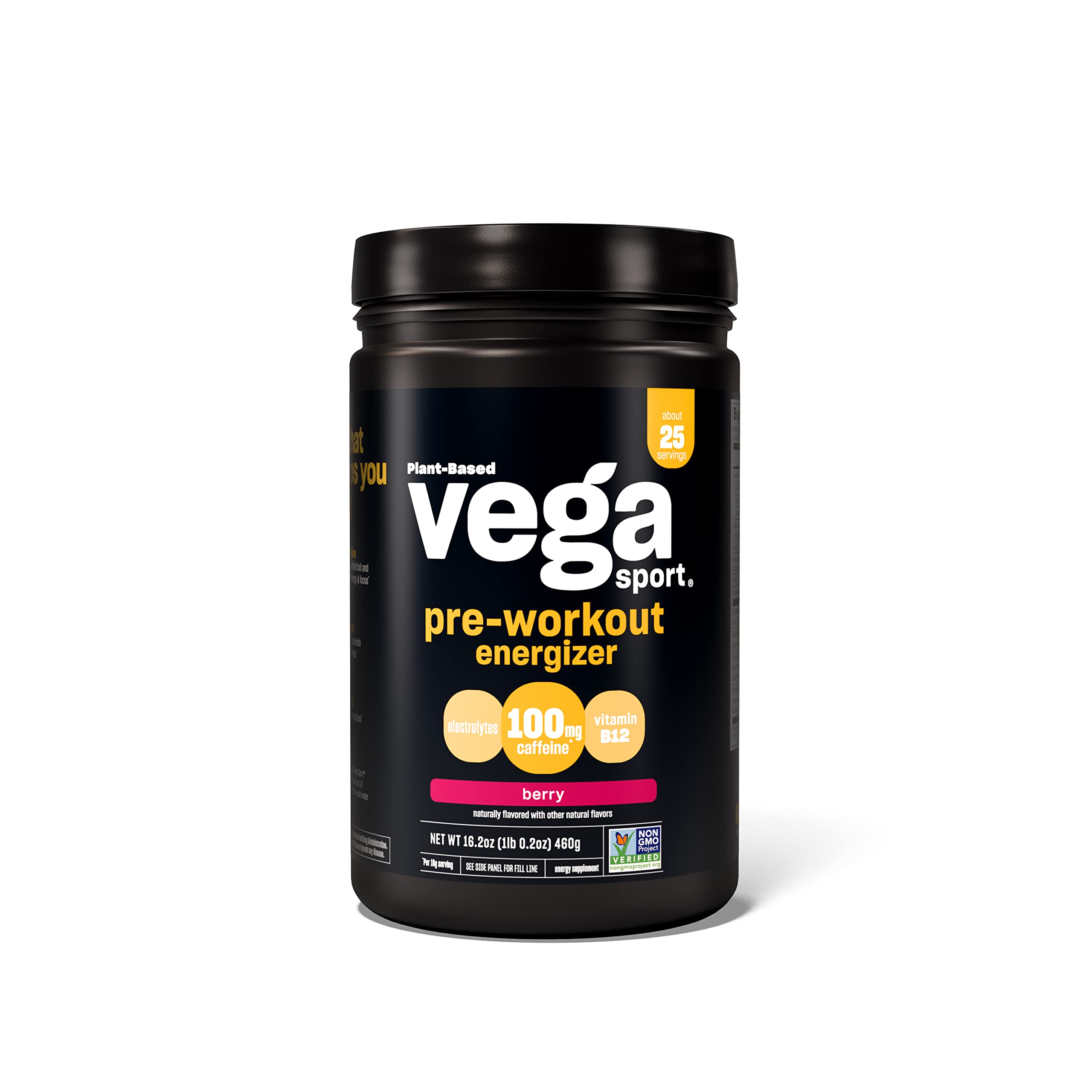 $13.09 /w S&S: Vega Sport Pre-Workout Energizer Berry (25 Servings), 1.1 lbs