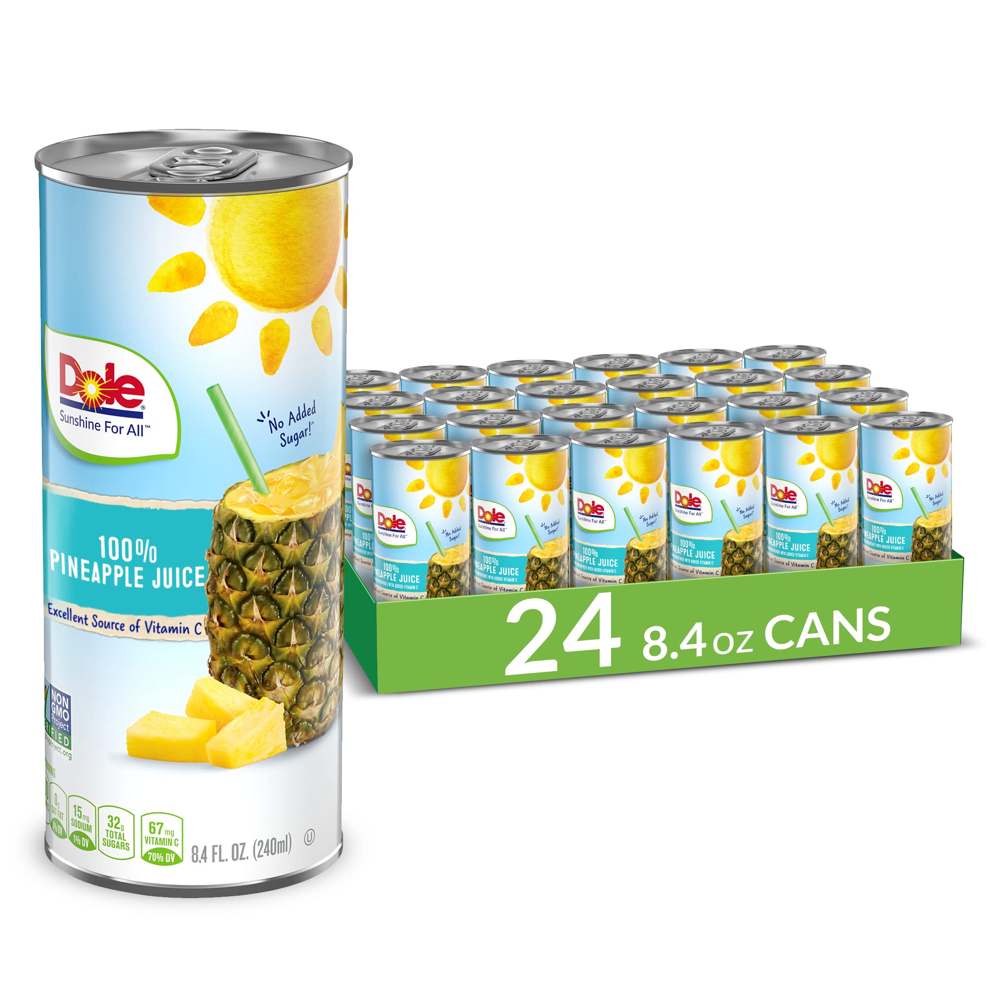 $14.23 /w S&S: 24-Pack 8.4-Oz Dole 100% Pineapple Juice with Added Vitamin C