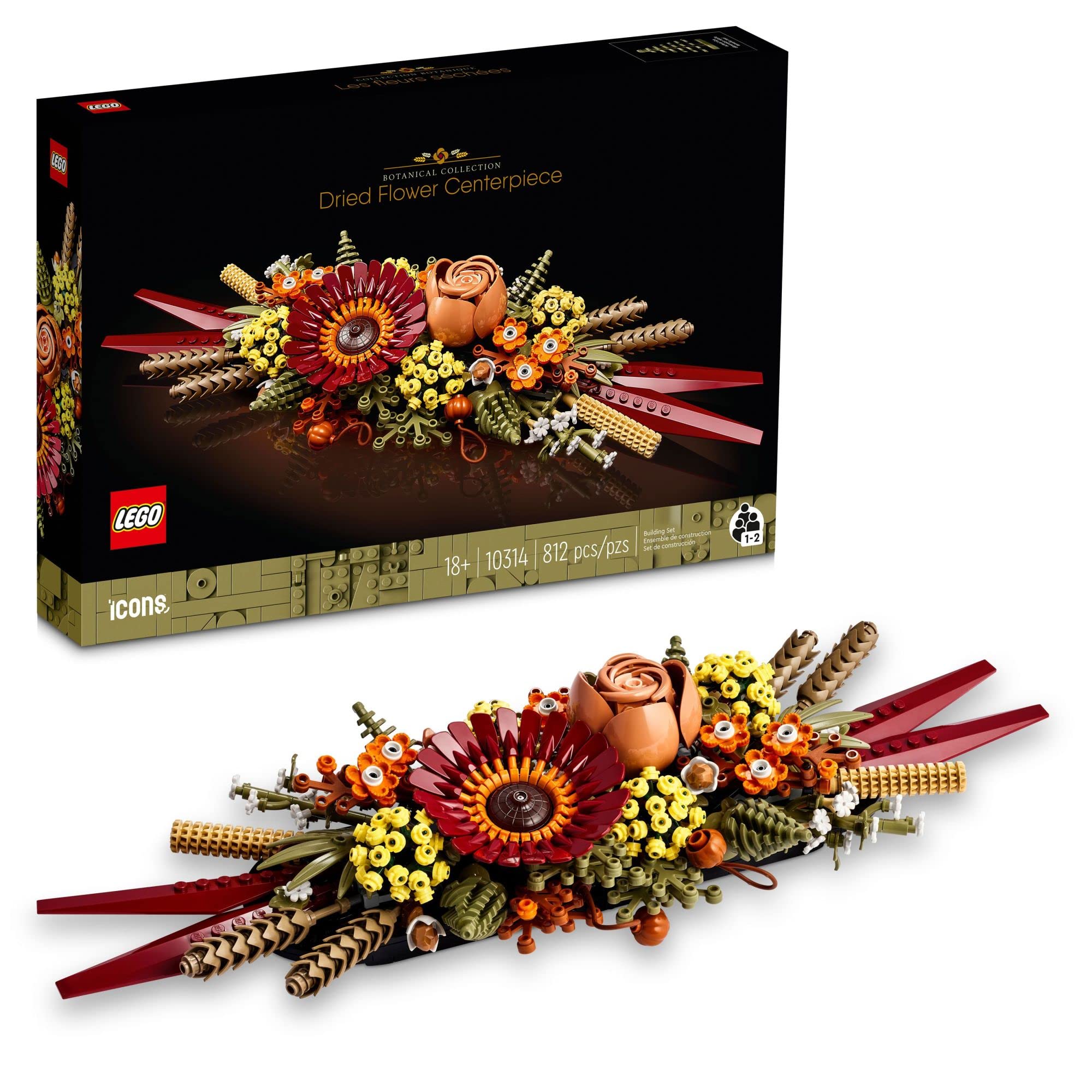 $42.99: LEGO Icons Dried Flower Centerpiece 10314 Botanical Collection Crafts Set