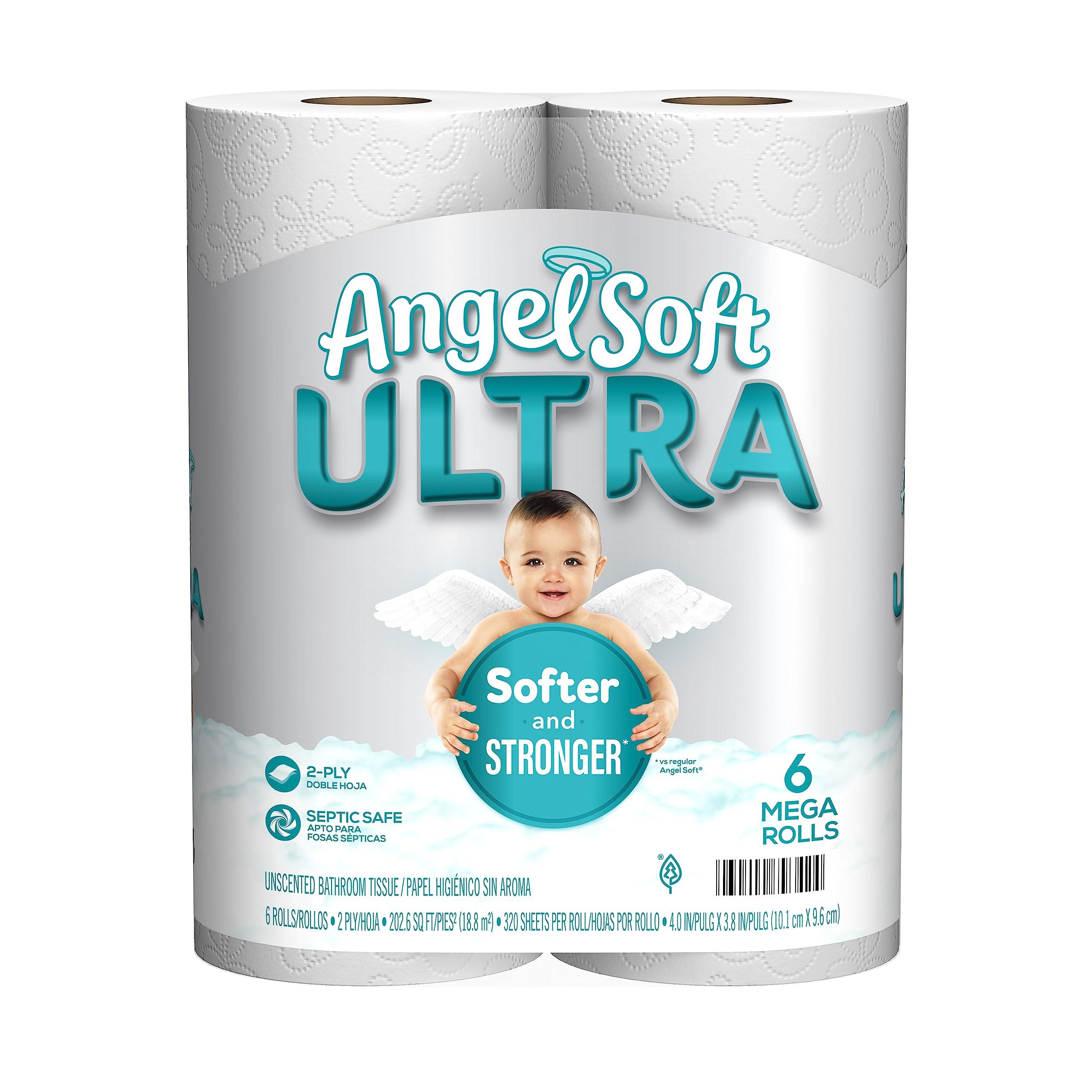 $5.42 /w S&S: Angel Soft® Ultra Toilet Paper, 6 Mega Rolls, 2-Ply Bath Tissue