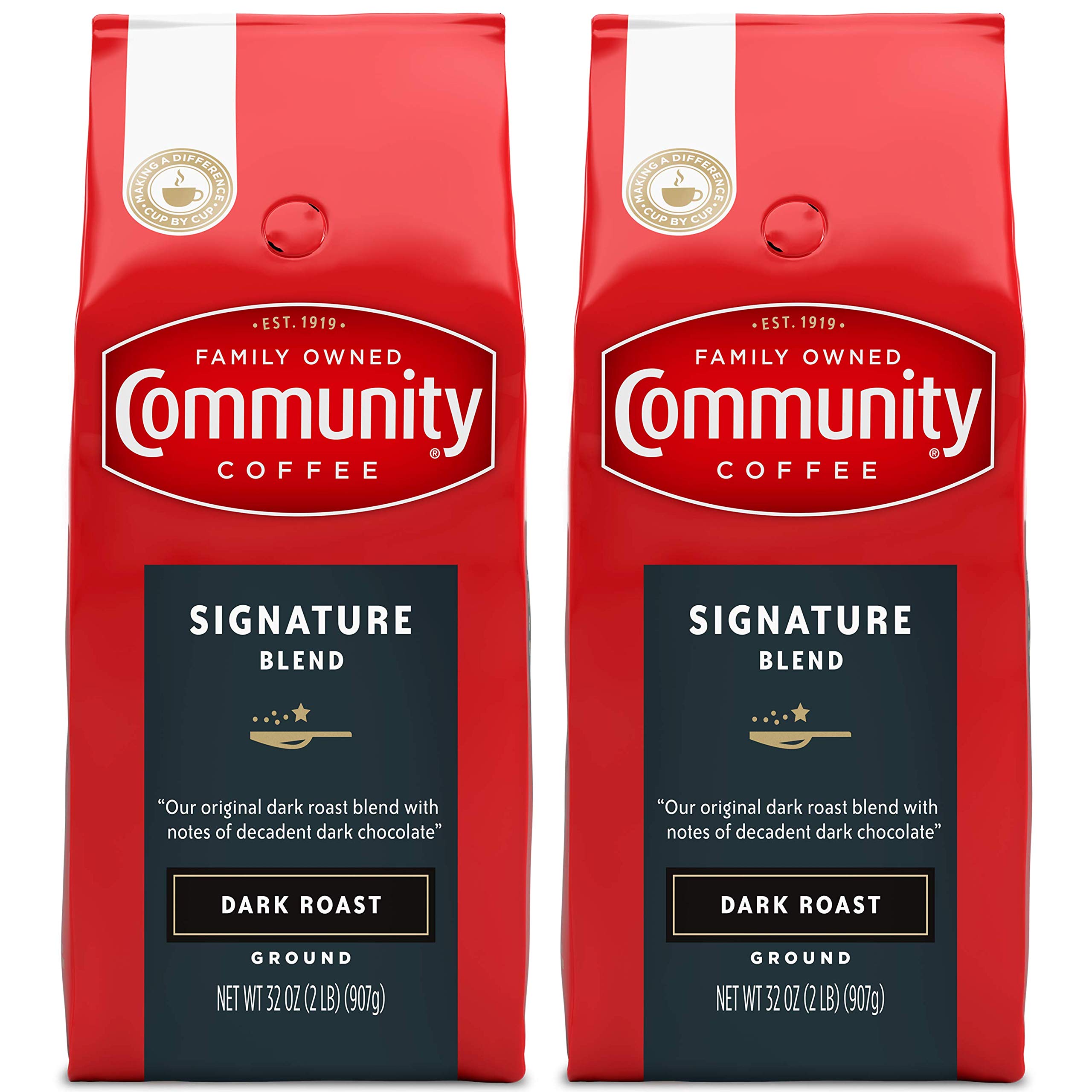 $14.09 /w S&S: 2-Pack 32oz Community Coffee Signature Blend Ground Coffee (Dark Roast) at Amazon
