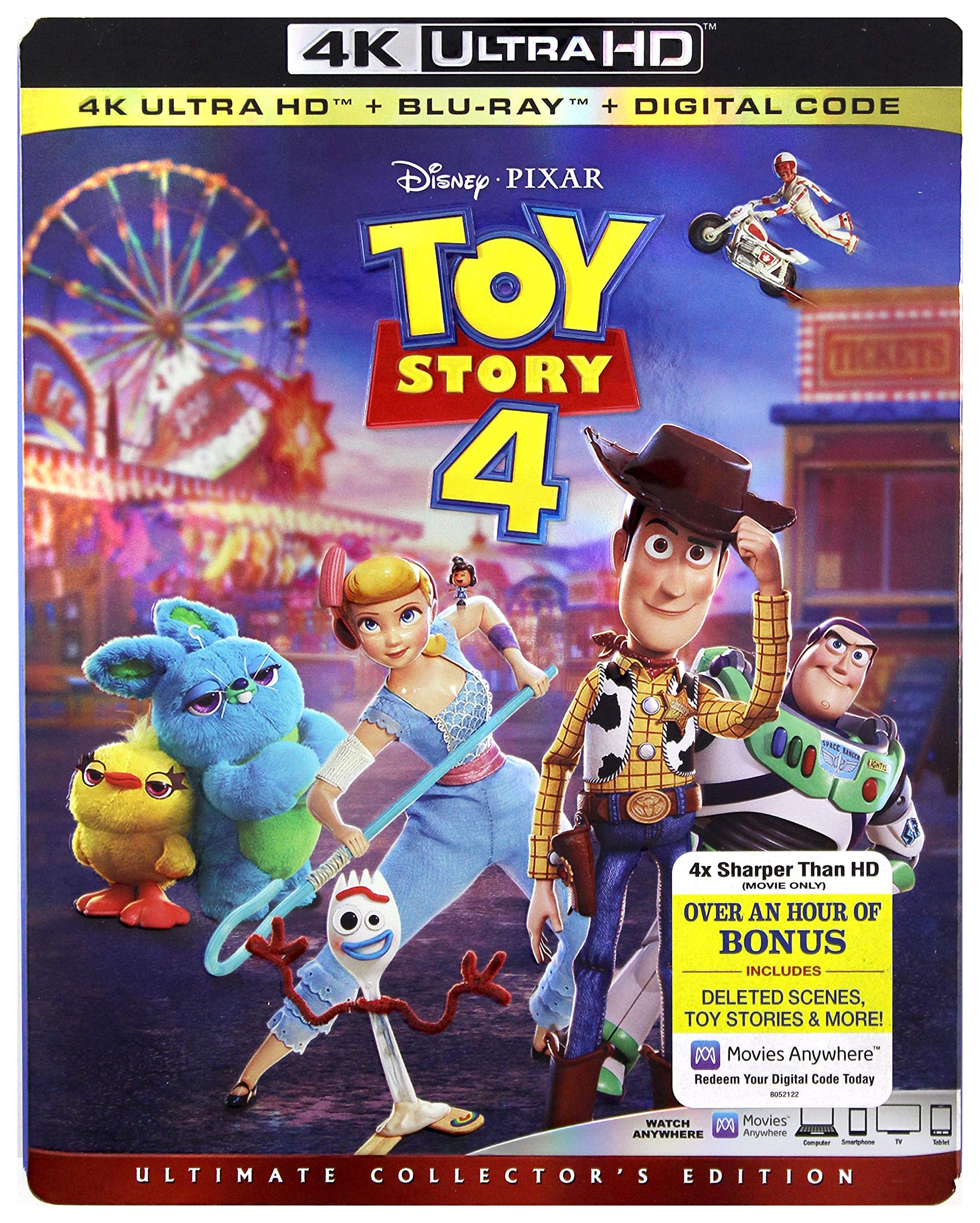 $8.37: Toy Story 4 (4K Ultra HD + Blu-Ray + Digital Code)
