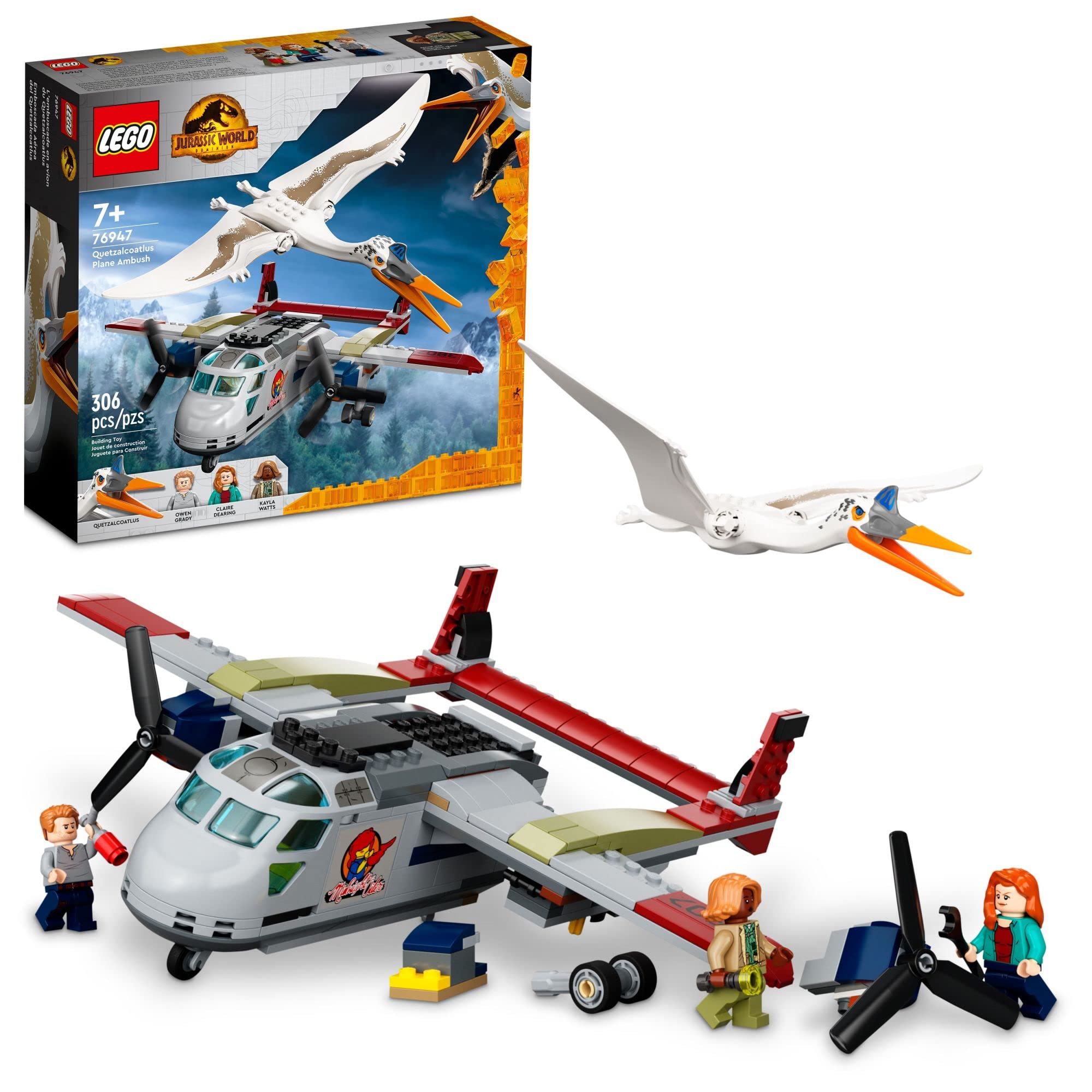 $28.49: 293-Piece LEGO Jurassic World Dominion Quetzalcoatlus Plane Ambush Set (76947)