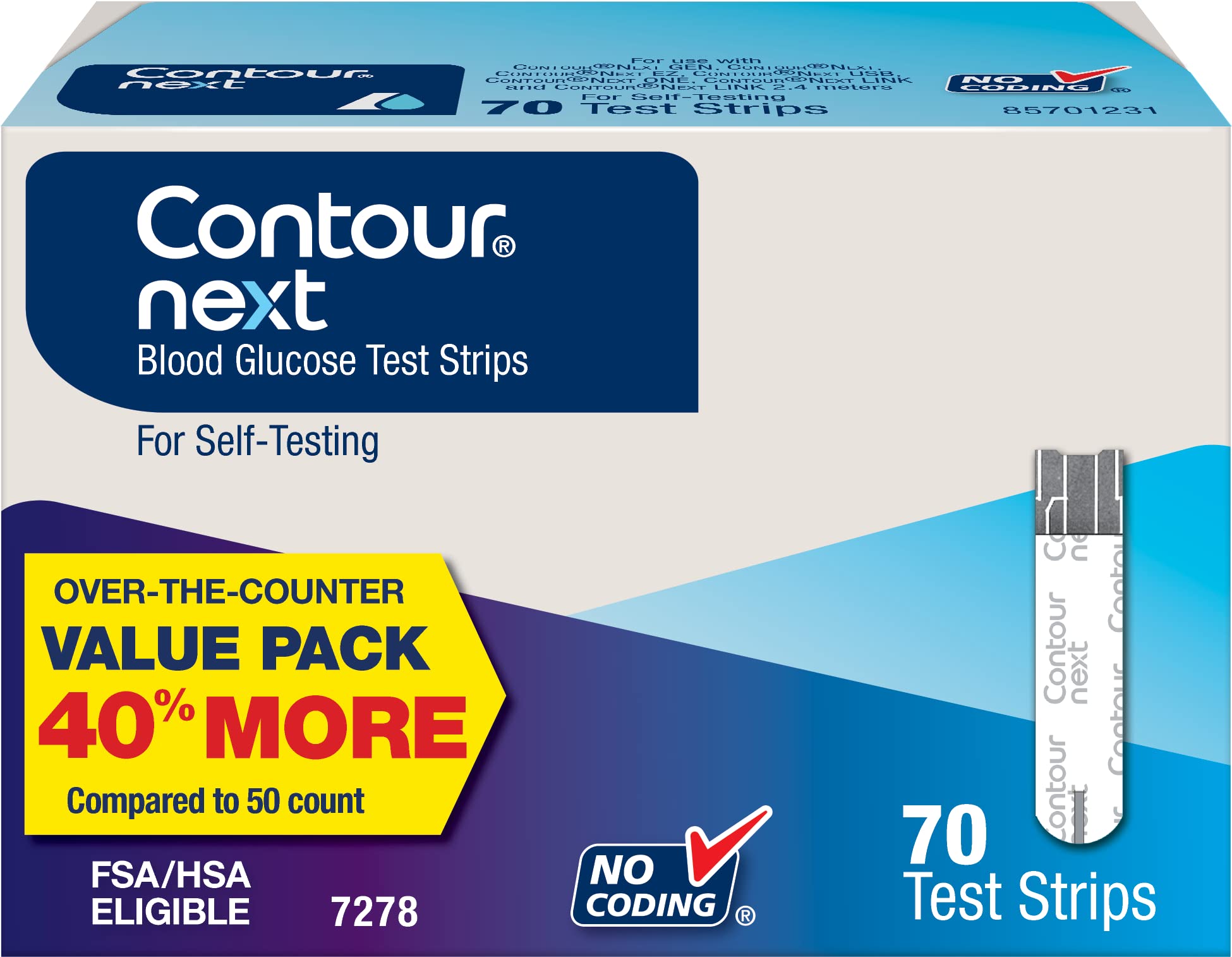 $19.58: Contour Next Blood Glucose Test Strips (70-Count)