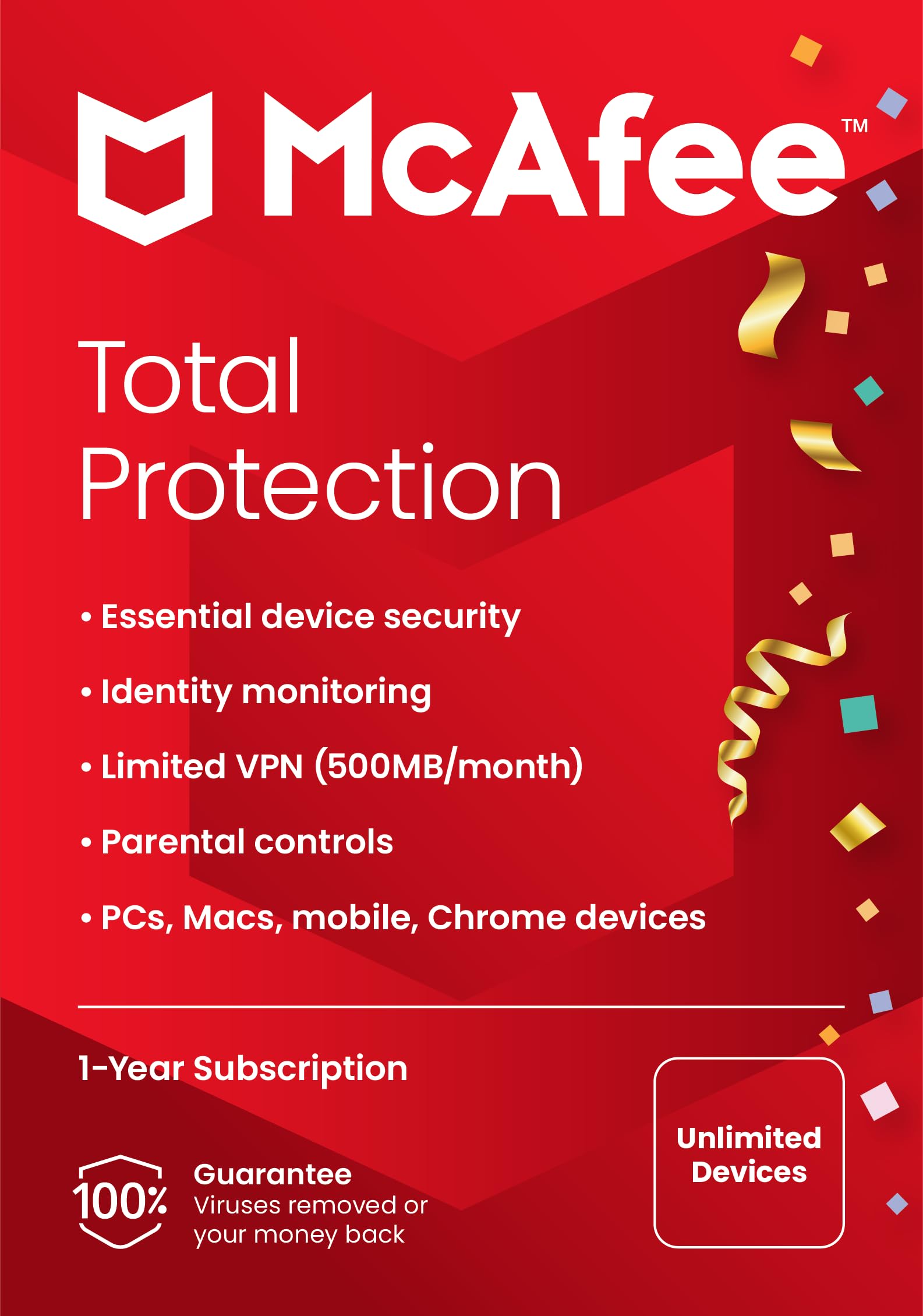 $13.61: McAfee Total Protection 2023 | Unlimited Devices | Amazon Exclusive | Key Card