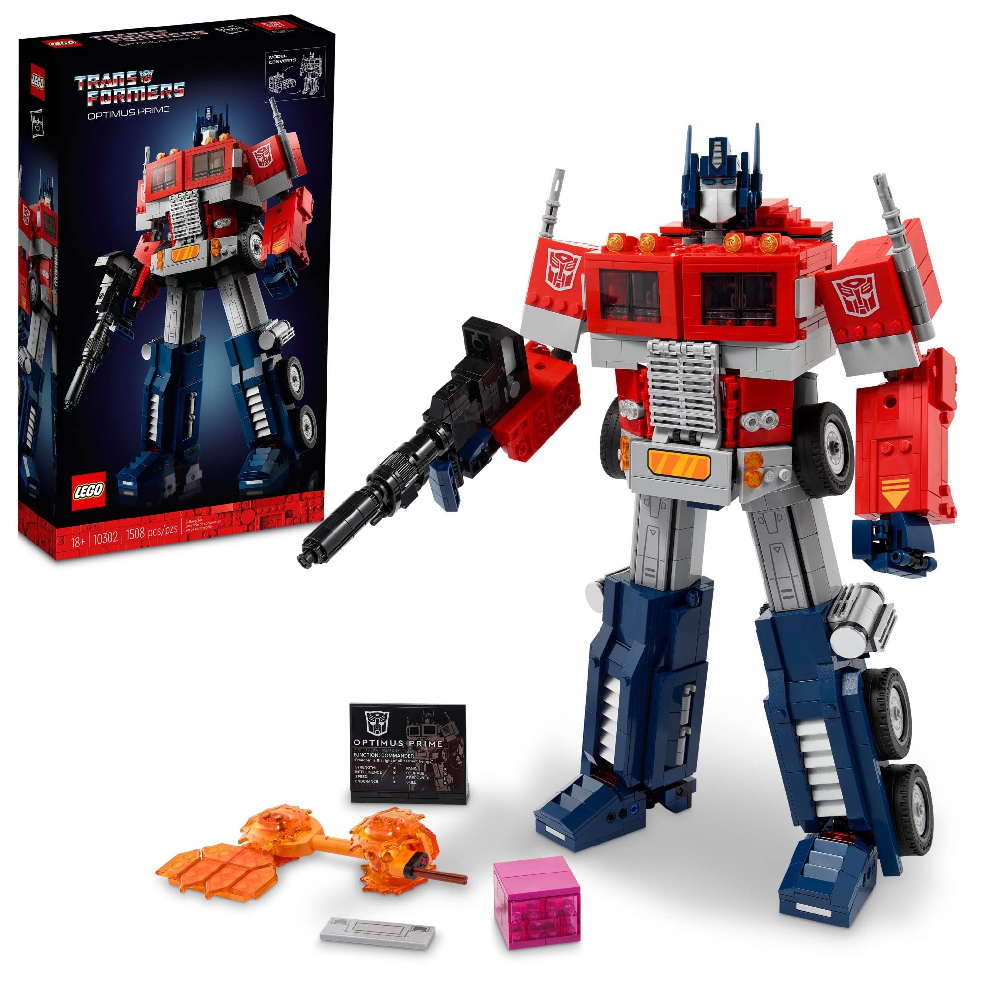 $143.99: 1508-Piece LEGO Icons Transformers Optimus Prime Figure 10302