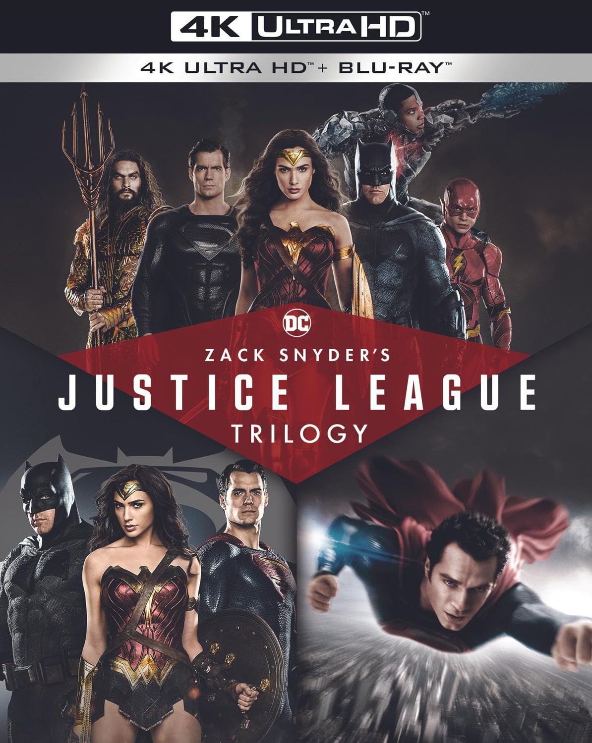 $39.99: Zack Snyder's Justice League Trilogy (DigiPack / Man of Steel / Batman v Superman / Justice League / 4K Ultra HD + Blu-ray)