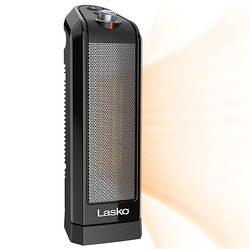 $26.99: Lasko Oscillating Ceramic Space Heater, 15.7 Inches, Black, 1500W, CT16450, Small