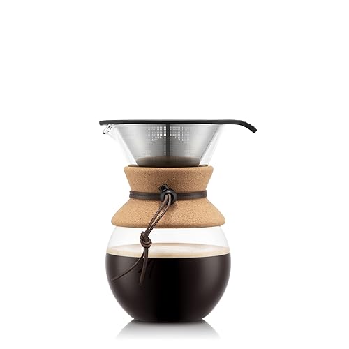 Pour Over Chemex Style Coffee Maker with Reusable Filter - 34oz