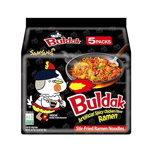 $6.88: 5-Pack Samyang Buldak Hot Spicy Chicken Ramen Noodle Korean Stir-Fry