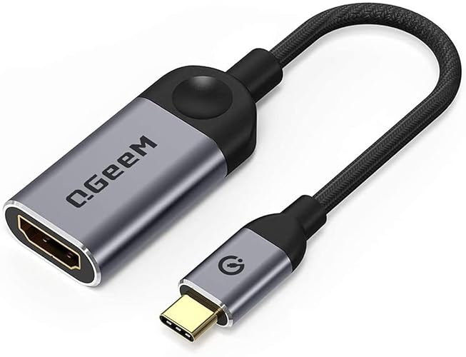 $5.89: QGeeM USB C to HDMI Adapter 4K Cable, USB Type-C to HDMI Adapter [Thunderbolt 3/4]