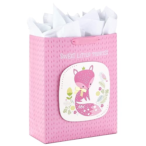 $3.08: Hallmark 15" Extra Large Gift Bag with Tissue Paper (Sweet Little Princess Fox)