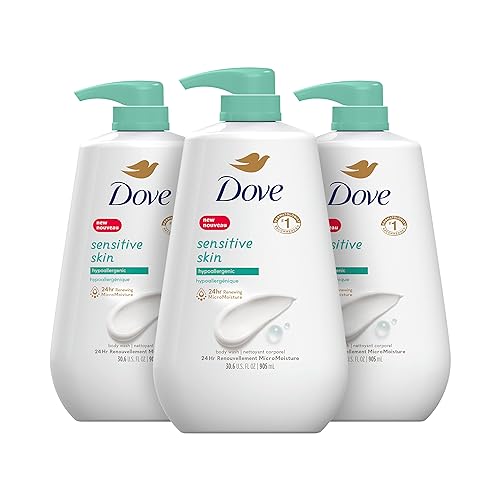 $17.78 /w S&S: Dove Sensitive Skin Body Wash, Hypoallergenic and Paraben-Free, 30.6 fl oz (Pack of 3)