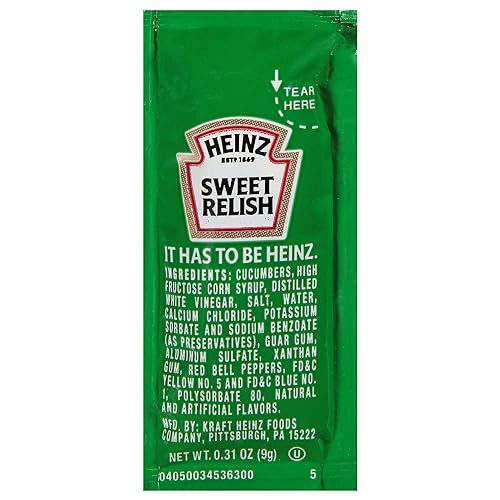 $11.21 /w S&S: Heinz Sweet Relish Single Serve Packet (0.31 oz [9g] Pouches, Pack of 200)