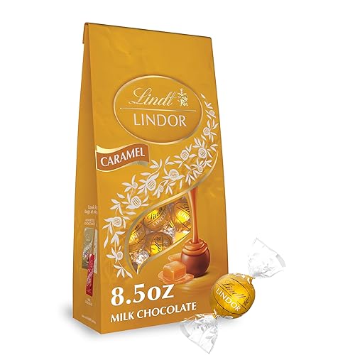 $28.03: Lindt LINDOR Caramel Milk Chocolate Truffles, 8.5 oz. Bag (6 Pack)