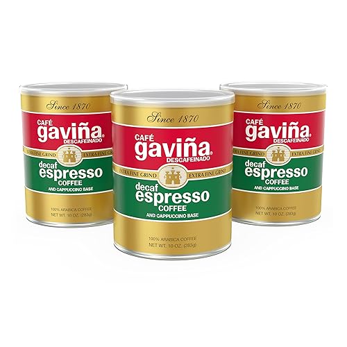 $15.45 /w S&S: Café Gaviña Decaf Espresso Roast Extra Fine Ground Coffee, 100% Arabica, (3 x 10 oz Cans)