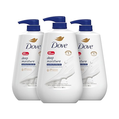 $15.09 /w S&S: 3-Pk 30.6-Fl-Oz Dove Body Wash w/ Pump Deep Moisture Skin Cleanser