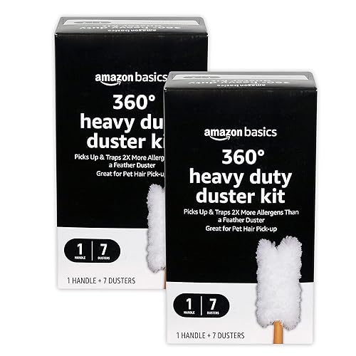 $9.42 /w S&S: Amazon Basics 360 Heavy Duty Duster Kit, 16 Count Total, Pack of 2 (7 Dusters and 1 Handle), White