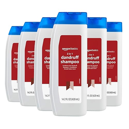 $14.42 /w S&S: Amazon Basics 2-in-1 Dandruff Shampoo and Conditioner for Men, Smooth Spice Scent, 14.2 Fluid Ounces, Pack of 6