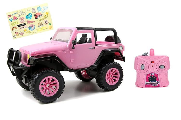 $9.97: Jada Toys Girlmazing Jeep Wrangler Radio Control Vehicle (Pink)
