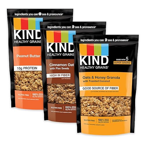$8.15 /w S&S: KIND Healthy Grains Clusters, Granola Variety Pack, 11oz, 3 Count