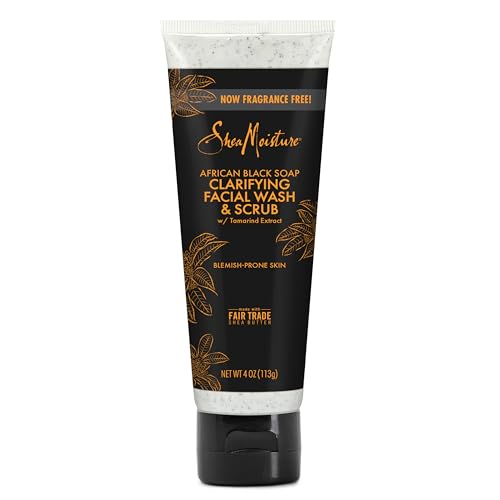 $5.42 /w S&S: SheaMoisture Facial Wash and Scrub African Black Soap for Blemish Prone Skin to Clarify Skin 4 oz