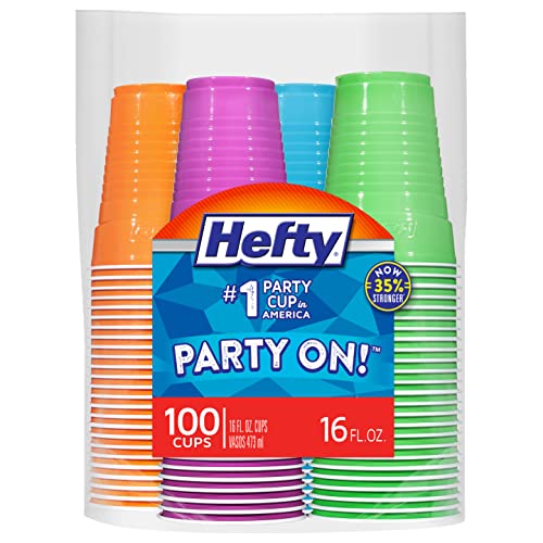 $7.01 /w S&S: 100-Count Hefty 16-Oz Party On Plastic Cups (Assorted Colors)
