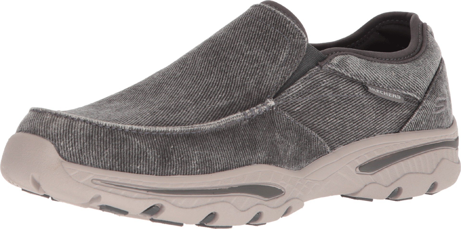 $30.07: Skechers Men's Relaxed Fit Creston-Moseco Canvas Loafer Shoe (Charcoal)