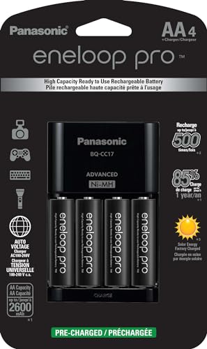 $26.03: Panasonic Eneloop Pro K-KJ17KHCA4A Battery Charger AA NiMH X 4 (SPKKKJ17KHCA4A)