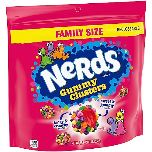 $4.89 /w S&S: 18.5-Oz Nerds Gummy Clusters Candy Family Size Bag (Rainbow)