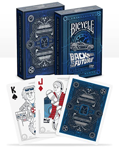 $10.00: Bicycle Back To The Future Playing Cards, Premium, Foil, Metallic, Blue