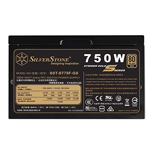 $98.90: SilverStone Technology 750W Computer Power Supply PSU Fully Modular with 80 Plus Gold & 140mm Design Power Supply (SST-ST75F-GS-V3)