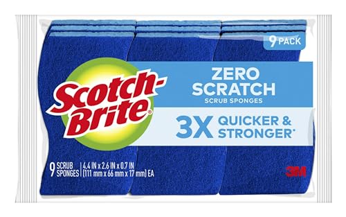 $6.31 /w S&S: Scotch-Brite Zero Scratch Non-Scratch Scrub Sponges, 9 Scrub Sponges