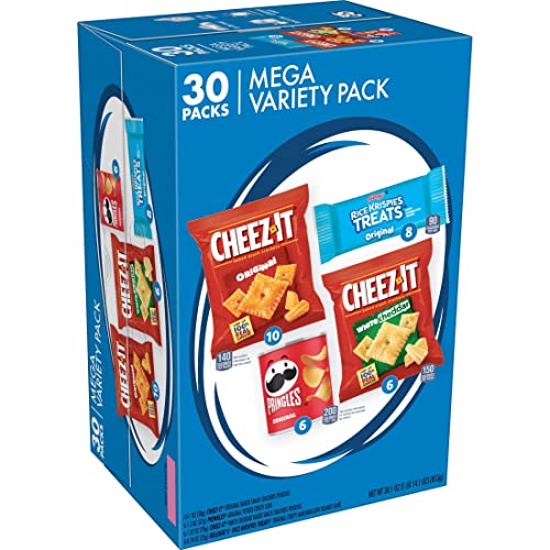 $8.36 /w S&S: 30-Pack 1-Oz Kellogg's Mega Variety Pack (Cheez-It, Pringles, Rice Krispies)