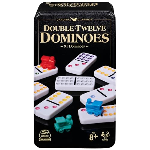 $6.49: Spin Master Games Double Twelve Dominoes Set in Storage Tin