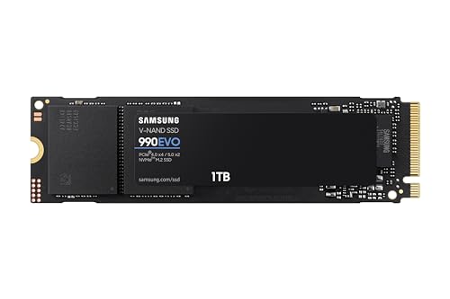 $89.99: SAMSUNG 990 EVO SSD 1TB, PCIe Gen 4x4, Gen 5x2 M.2 2280 NVMe Internal Solid State Drive