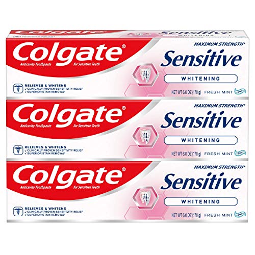 $6.74 /w S&S: 3-Pack 6-Oz Colgate Sensitive Maximum Strength Whitening Toothpaste
