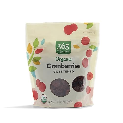 $3.56 /w S&S: 365 by Whole Foods Market, Organic Dried Sweetened Cranberries, 8 Ounce
