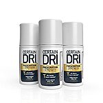 Certain Dri Prescription Strength Clinical Antiperspirant Roll-On Deodorant, Hyperhidrosis Treatment for Men &amp; Women, Unscented, 1.2 Fl oz, 3 Pack $12.76 - Amazon
