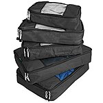 5-Pack TravelWise Luggage Packing Organization Cubes (Black) $15.55