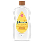 Johnson's Baby Oil, Mineral Oil Enriched with Shea &amp; Cocoa Butter to Prevent Moisture Loss, Hypoallergenic, 20 fl. oz - $3.17 /w S&amp;S - Amazon